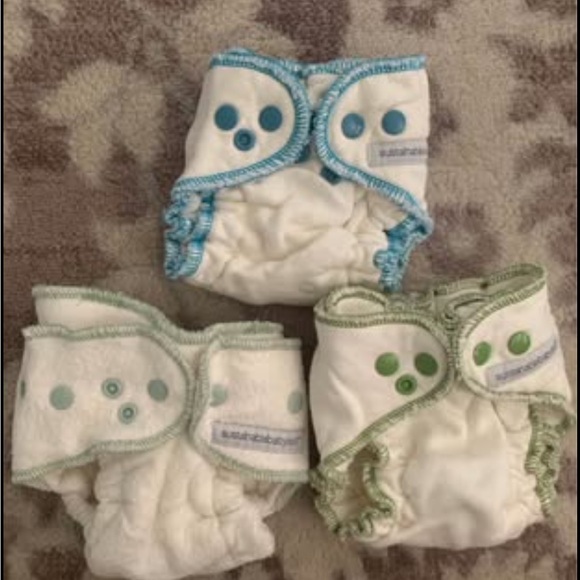 Sustainablebabyish bamboo fleece cloth diaper bundle